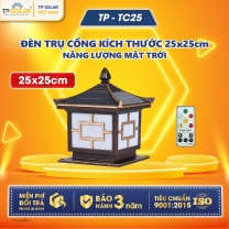 Đèn trụ cổng mái ngói nâng cấp năng lượng mặt trời (TP-TC25 / TP-TC30))