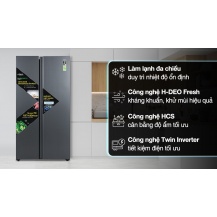 Tủ lạnh Aqua Inverter 646 lít Side By Side AQR-S682XA(SLB)
