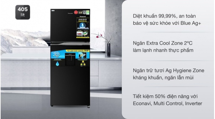 Tủ lạnh Panasonic Inverter 405 lít NR-TX461GPKV