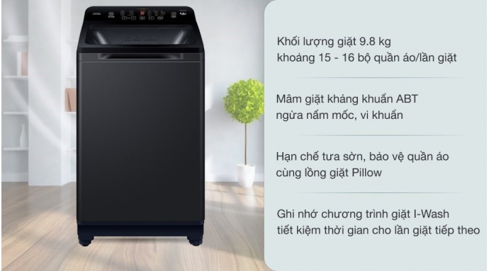 Máy giặt Aqua 9.8 kg AQW-FR98GT.BK