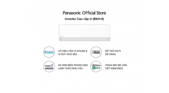 Máy lạnh Panasonic Inverter 1 HP CU/CS-U9BKH-8 ( Model 2025)