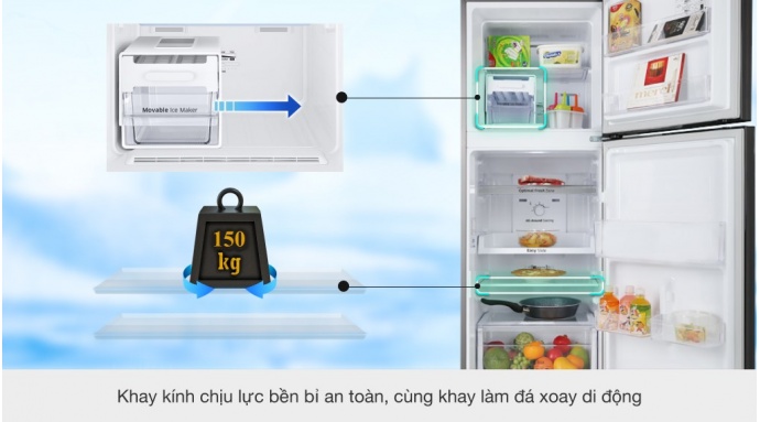 Tủ lạnh Samsung Inverter 236 lít RT22M4032BU/SV
