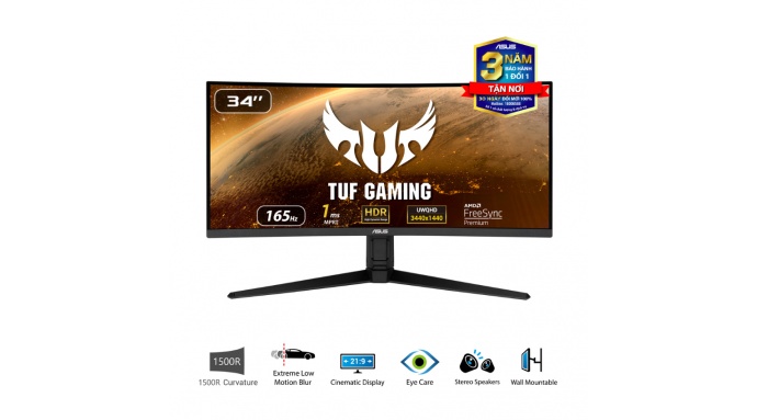 Màn hình ASUS TUF VG34VQL3A (34 inch/WQHD/VA/180Hz/1ms/loa/cong)