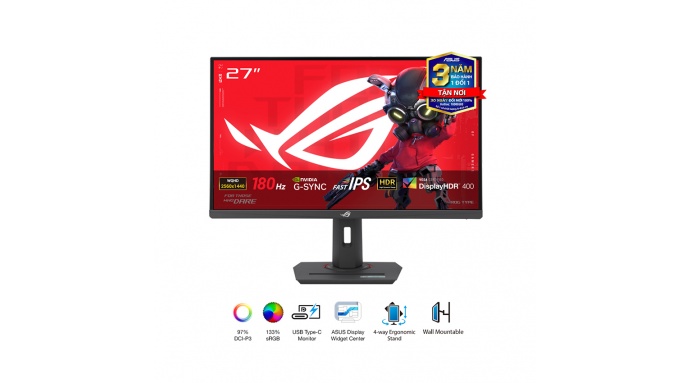 Màn hình ASUS ROG XG27ACS (27 inch/QHD/Fast IPS/180Hz/1ms/USB-C)