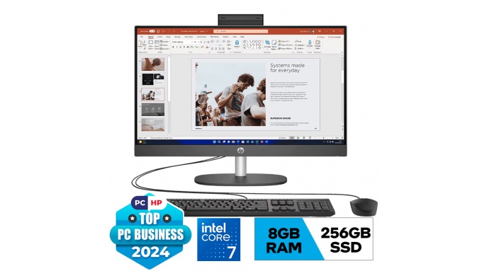 PC HP ProOne 240 G10 AIO (9H0B1PT) ( i7-1355U/8G/256GSSD/23.8FHD/IPS/WL/BT/KB/M/W11SL/ĐEN)