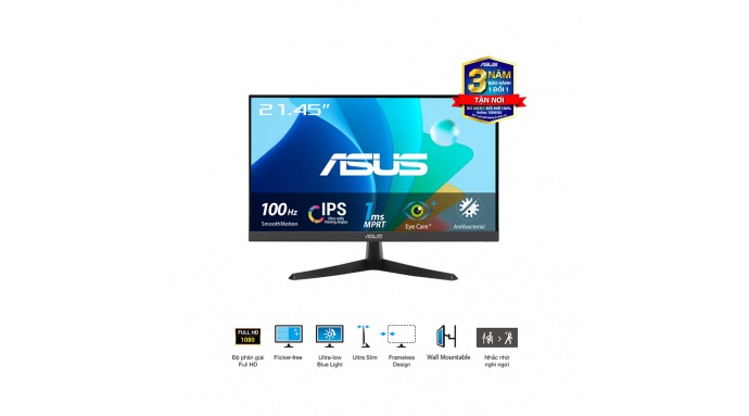 Màn hình ASUS VY229HF (21.5 inch/FHD/IPS/100Hz/1ms)