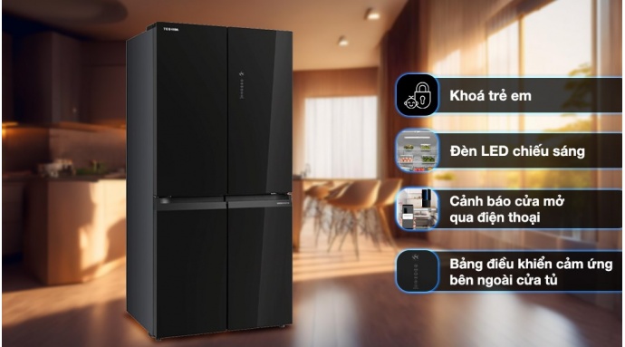 Tủ lạnh Toshiba Inverter 474 lít Multi Door GR-RF611WI-PGV(22)-XK