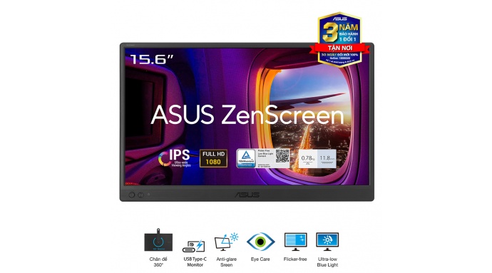 Màn hình di động ASUS ZenScreen MB169CK (15.6 inch/FHD/IPS/60Hz/5ms)