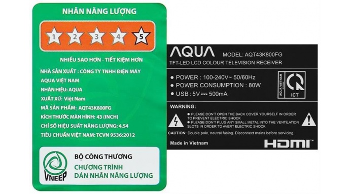 Android Tivi Aqua FHD 43 inch AQT43K800FG