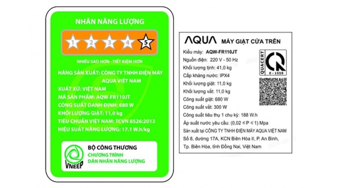 Máy giặt Aqua 11 kg AQW-FR110JT BK