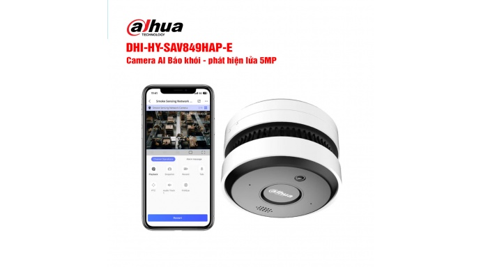 Camera AI báo khói, phát hiện lửa 5MP DAHUA DHI-HY-SAV849HAP-E