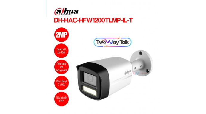 Camera HDCVI 2MP Dahua DH-HAC-HFW1200TLMP-IL-T
