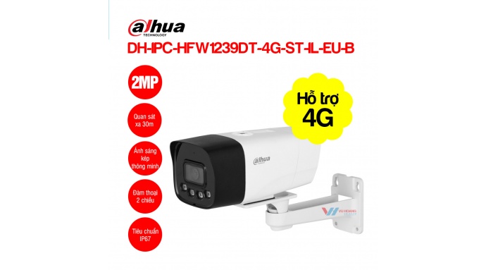 Camera IP 4G DAHUA DH-IPC-HFW1239DT-4G-ST-IL-EU-B