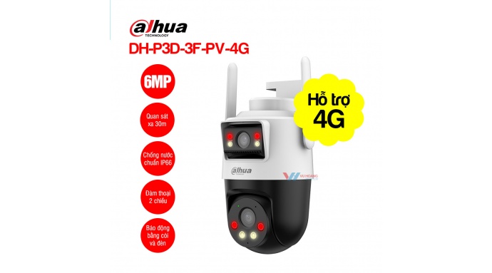 Camera IP 4G 6MP DAHUA DH-P3D-3F-PV-4G