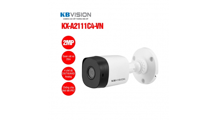 Camera thân HD Analog 2MP KBVISION KX-A2111C4-VN