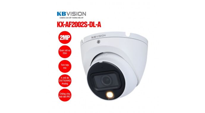 Camera dome HD Analog 2MP KBVISION KX-AF2002S-DL-A