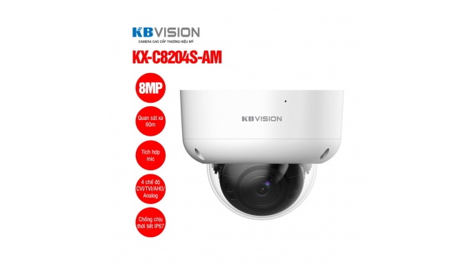 Camera dome HD Analog 8MP KBVISION KX-C8204S-AM