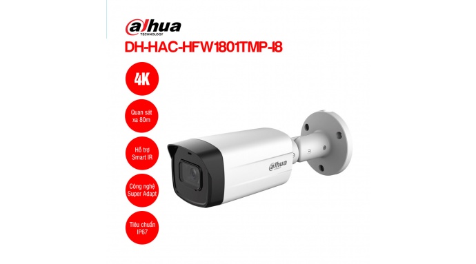 Camera HDCVI 4K DAHUA DH-HAC-HFW1801TMP-I8