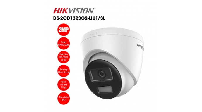 Camera IP 2MP bán cầu HIKVISION DS-2CD1323G2-LIUF/SL