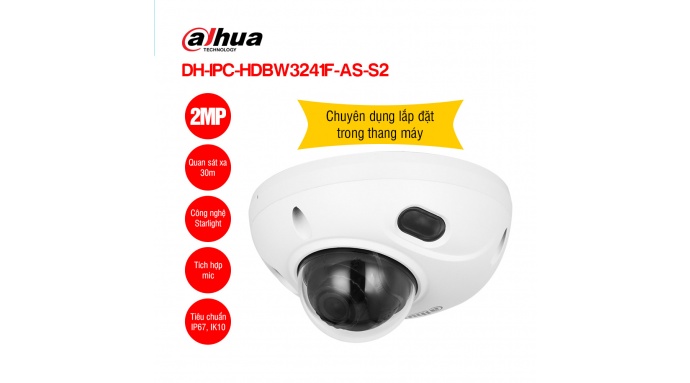 Camera IP 2MP DAHUA DH-IPC-HDBW3241F-AS-S2