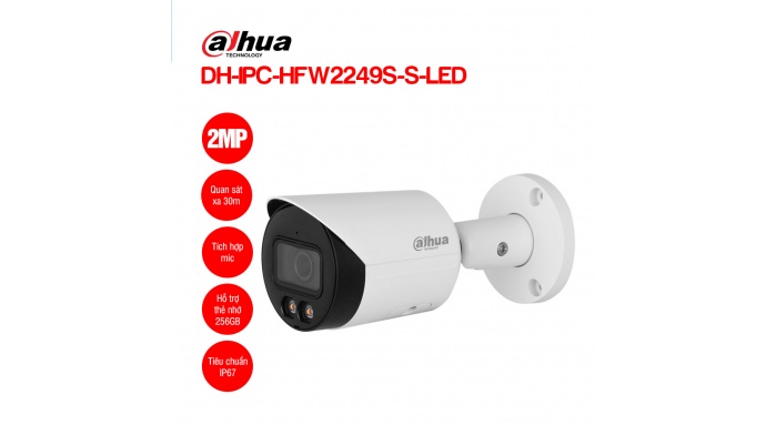 Camera IP 2MP DAHUA DH-IPC-HFW2249S-S-LED