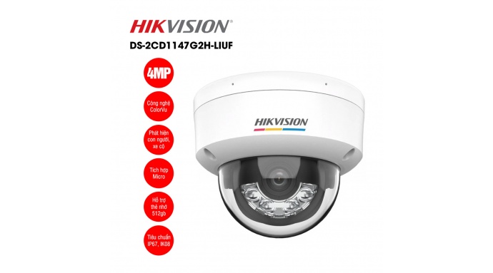 Camera IP 4MP bán cầu HIKVISION DS-2CD1147G2H-LIUF