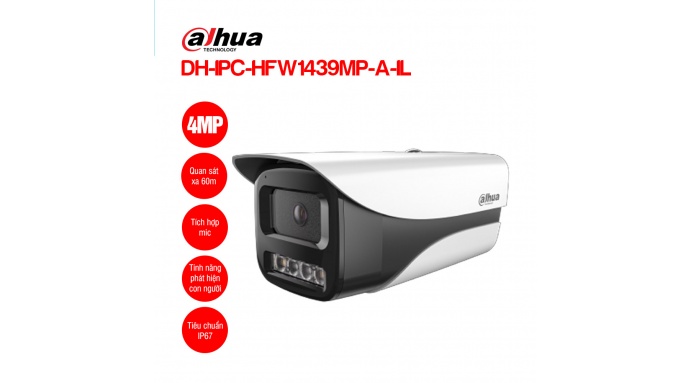 Camera IP 4MP DAHUA DH-IPC-HFW1439MP-A-IL