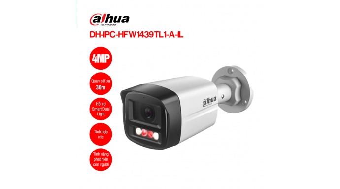 Camera IP 4MP DAHUA DH-IPC-HFW1439TL1-A-IL