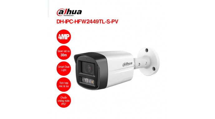 Camera IP 4MP DAHUA DH-IPC-HFW2449TL-S-PV