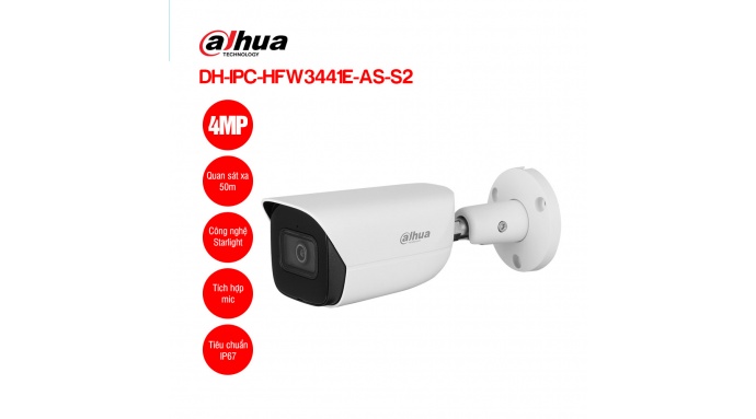 Camera IP 4MP DAHUA DH-IPC-HFW3441E-AS-S2
