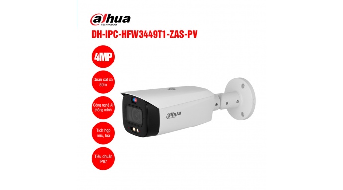 Camera IP 4MP DAHUA DH-IPC-HFW3449T1-ZAS-PV