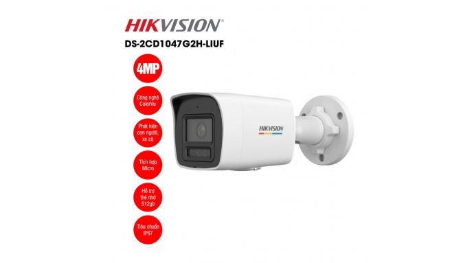 Camera IP 4MP thân trụ HIKVISION DS-2CD1047G2H-LIUF