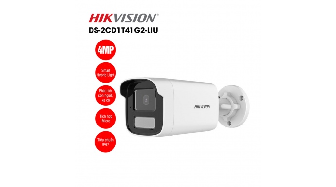 Camera IP 4MP thân trụ HIKVISION DS-2CD1T41G2-LIU