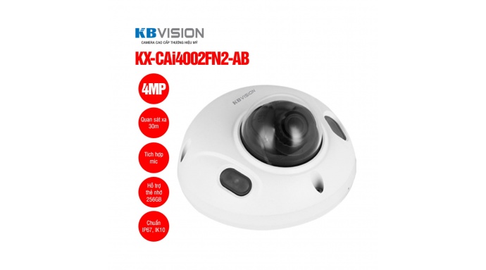 Camera IP Dome 4MP KBVISION KX-CAi4002FN2-AB