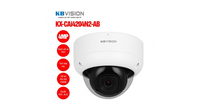 Camera IP Dome 4MP KBVISION KX-CAi4204N2-AB
