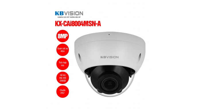 Camera IP Dome 8MP KBVISION KX-CAi8004MSN-A
