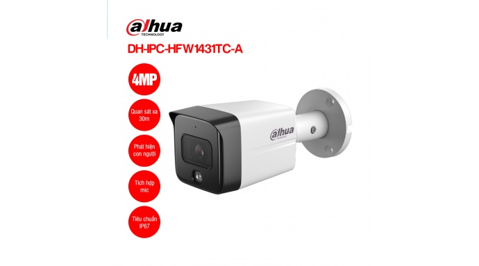 Camera IP Full Color 4MP DAHUA DH-IPC-HFW1431TC-A