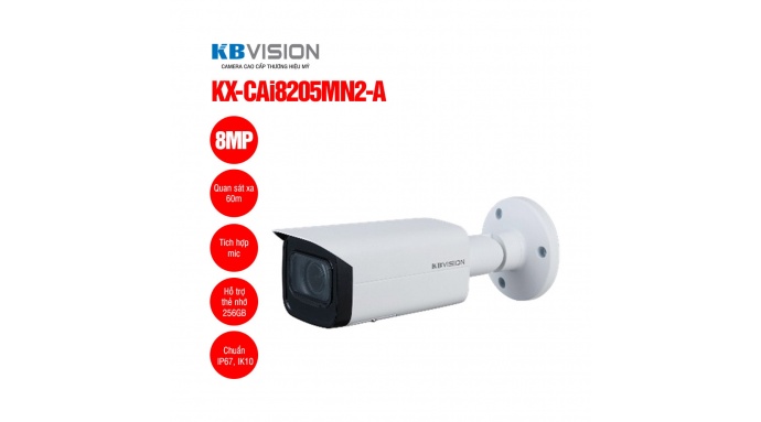Camera IP thân trụ 8MP KBVISION KX-CAi8205MN2-A