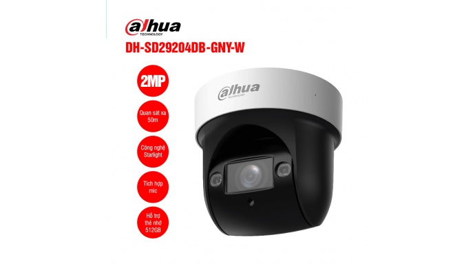 Camera Speed Dome Wifi 2MP DAHUA DH-SD29204DB-GNY-W