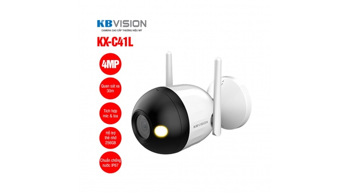 Camera Wifi Full Color 4MP KBVISION KX-C41L