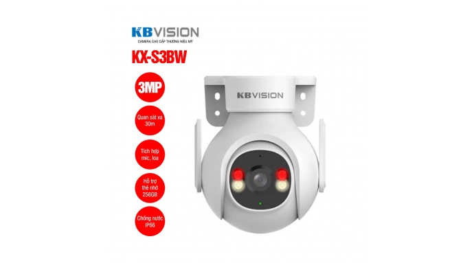 Camera wifi quay quét 3MP KBVISION KX-S3BW