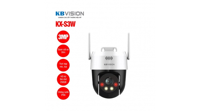 Camera wifi quay quét 3MP KBVISION KX-S3W