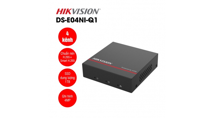 Đầu ghi IP 4 kênh tích hợp ổ cứng SSD Hikvision DS-E04NI-Q1