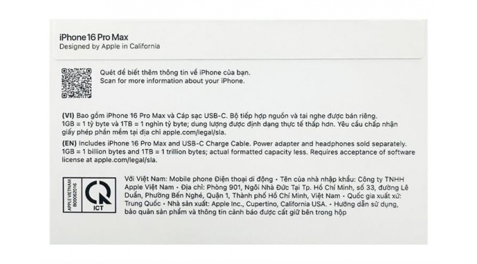Điện thoại iPhone 16 Pro Max 256GB
