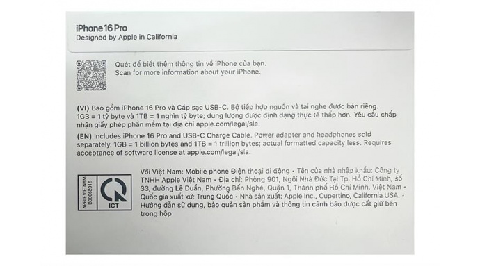 Điện thoại iPhone 16 Pro 128GB