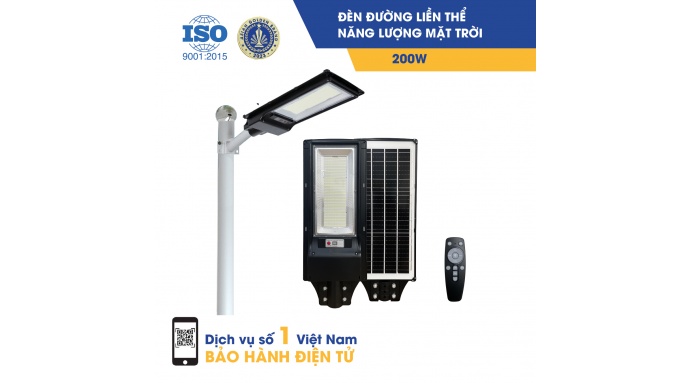 Đèn đường liền thể năng lượng mặt trời (TP - D200)