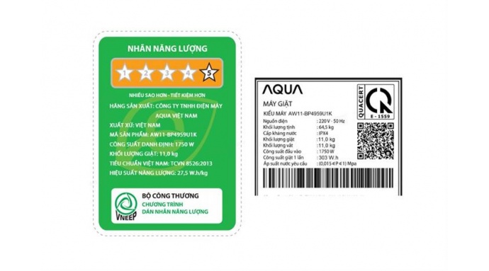Máy giặt Aqua Inverter 11 kg AW11-BP4959U1K(B)