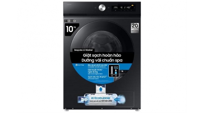 Máy giặt Samsung Bespoke AI EcoBubble Inverter 10 kg WW10DB7U34GBSV