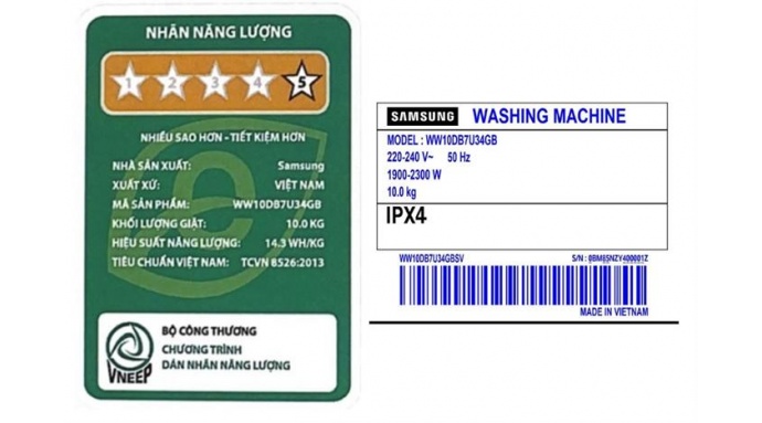 Máy giặt Samsung Bespoke AI EcoBubble Inverter 10 kg WW10DB7U34GBSV