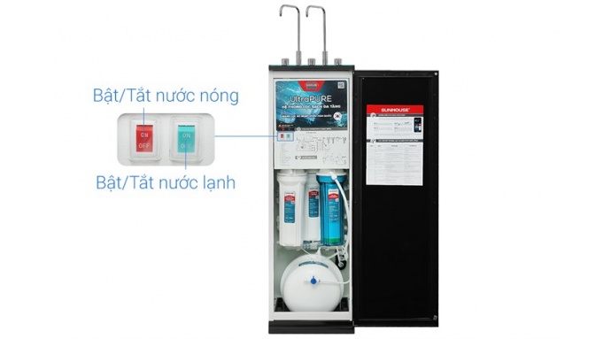Máy lọc nước RO nóng nguội lạnh Sunhouse UltraPURE SHA76222KL 11 lõi